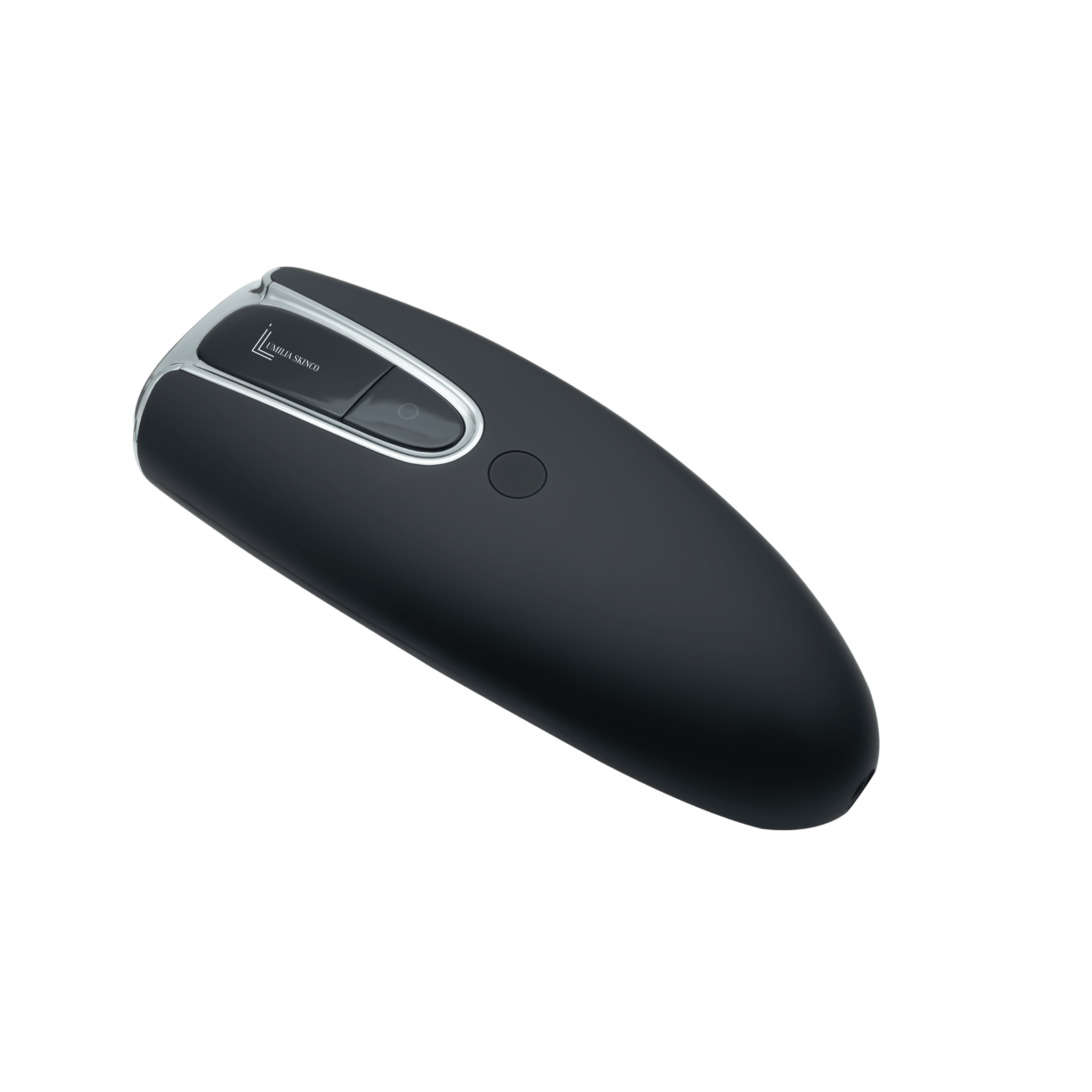 Lumilia Lux™ 2-in-1 IPL handset in black — advanced IPL technology for permanent hair removal and brighter skin tone at home.